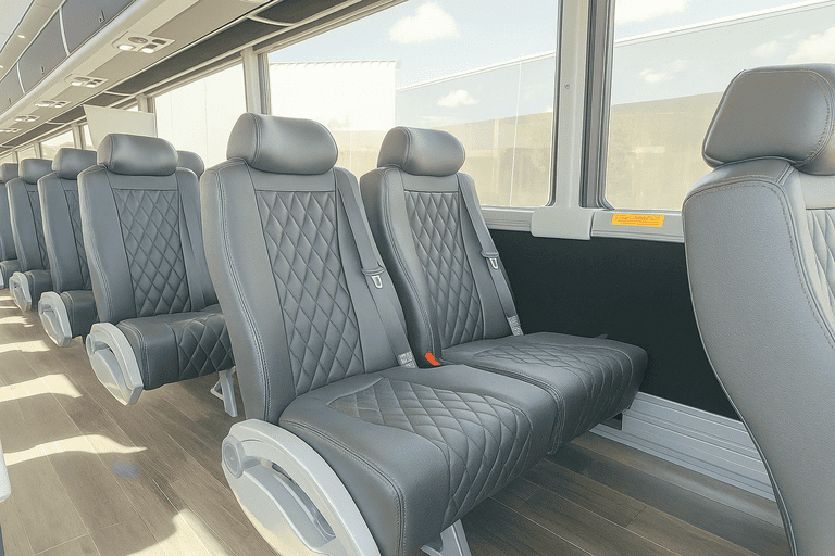 interior of Surprise Shuttle Bus Rentals charter bus