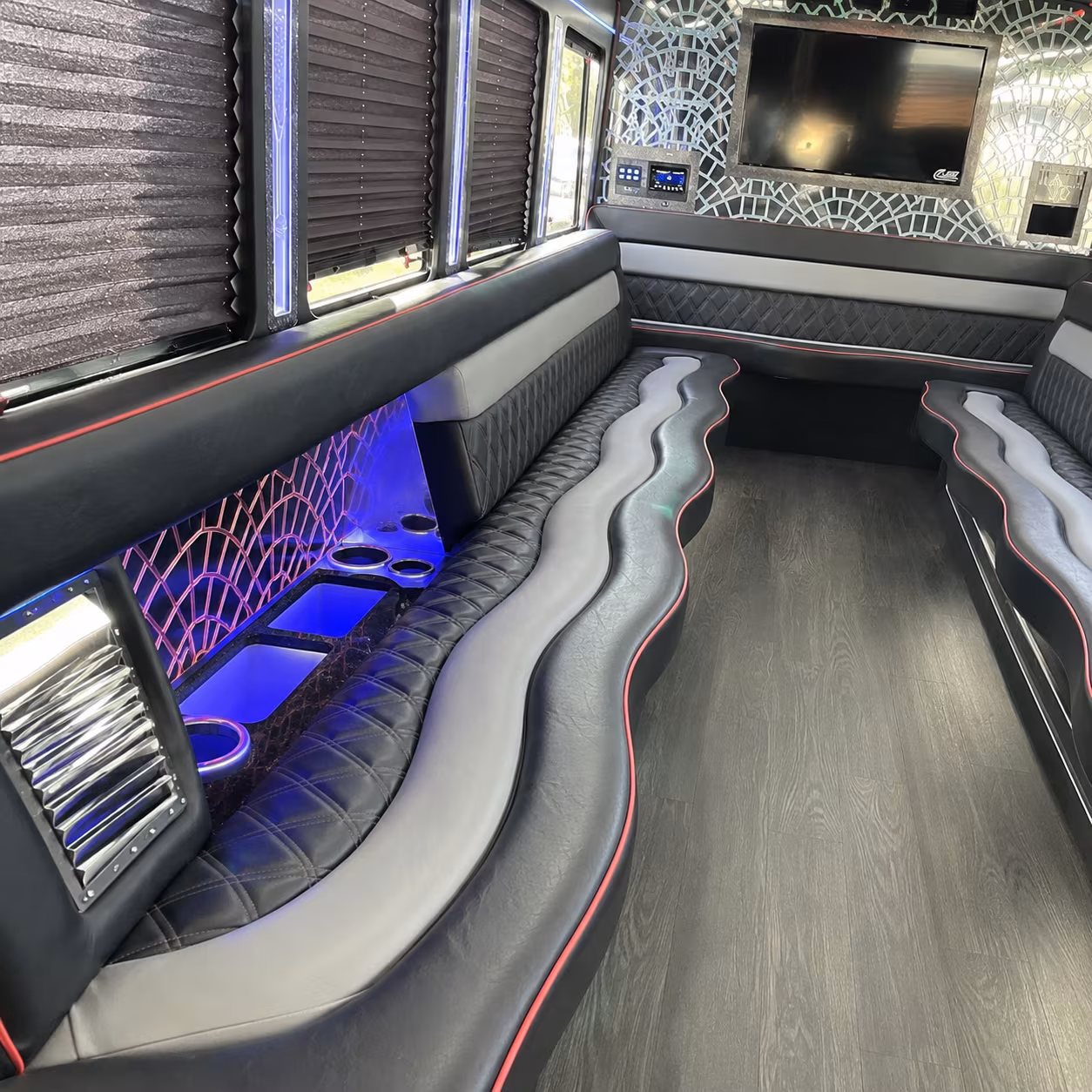 bachelor and bachelorette party buses in surprise
